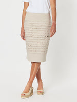 Charlie Cotton Twill Stretch Skirt - Natural