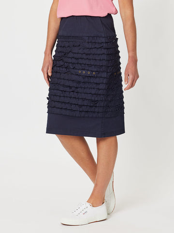 Charlie Cotton Twill Skirt - Navy