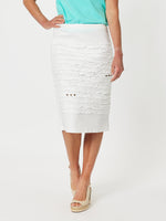 Charlie Cotton Twill Stretch Skirt - White