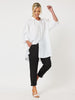 19393 - Jersey Waist Linen Pant - Black