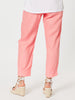 Sarah Rib Waist Linen Pant - Coral