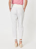 Sarah Linen Pleat Hem Pant - White