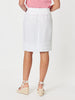 Mimi Ruffle Hem Linen Skirt - White