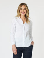 Emma Rib Detail Shirt - White