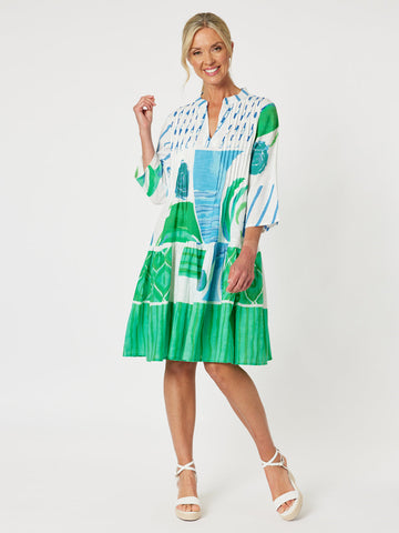 Beach Side Dress - Green/Blue