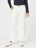 Hudson High Rise Wide Leg Jean - Ivory