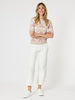 Hudson High Rise Wide Leg Jean - Ivory