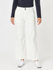 Hudson High Rise Wide Leg Jean - Ivory