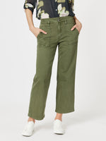 Hudson High Rise Wide Leg Jean - Khaki