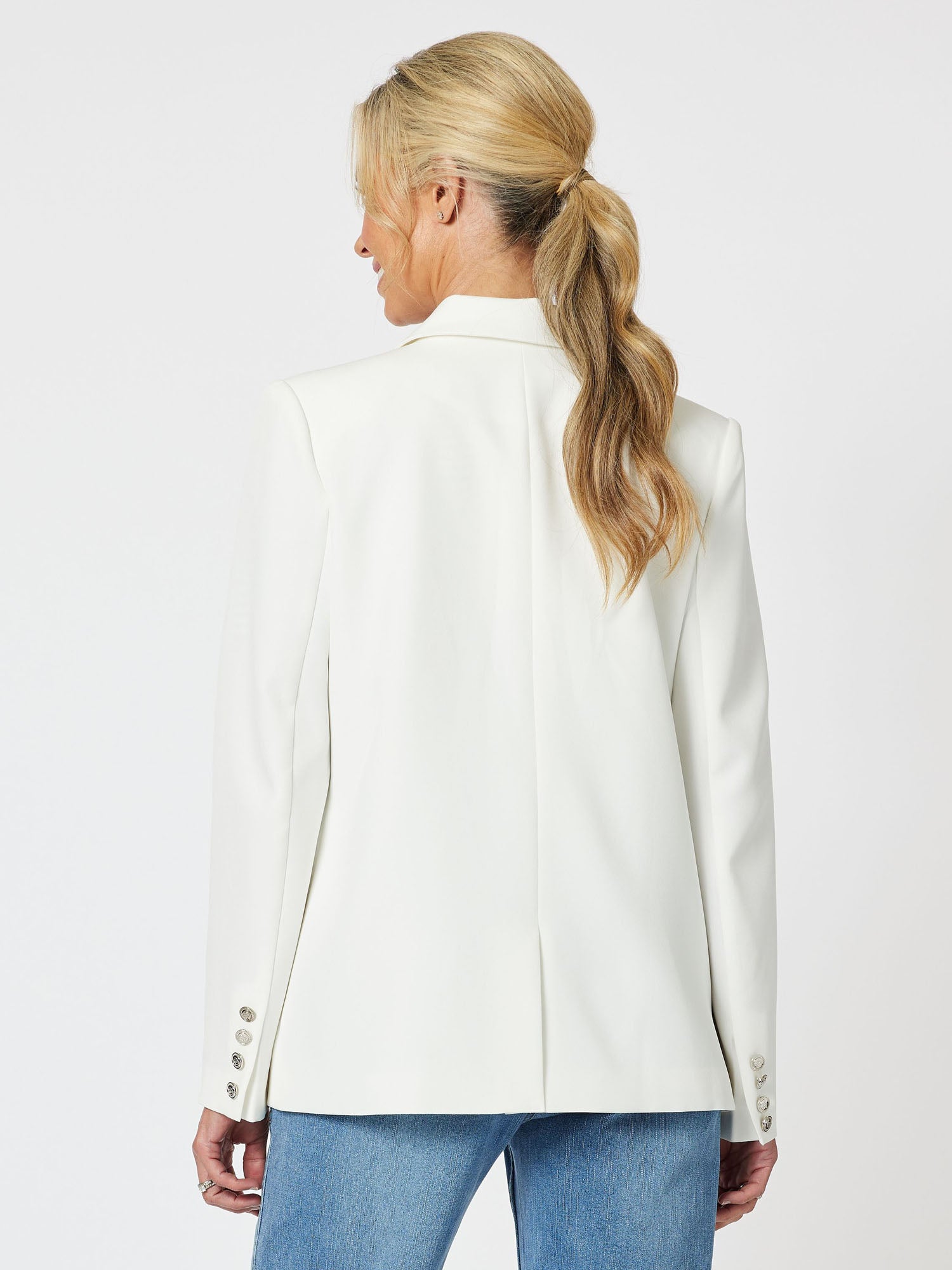 Lauren Double Breasted Blazer - Ivory – Gordon Smith