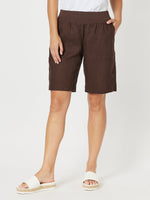 Jordan Linen Short - Chocolate