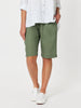 Jersey Waist Linen Short-KHAKI