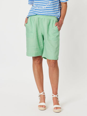 Jersey Waist Linen Short-MINT