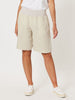 Jersey Waist Linen Short - Natural