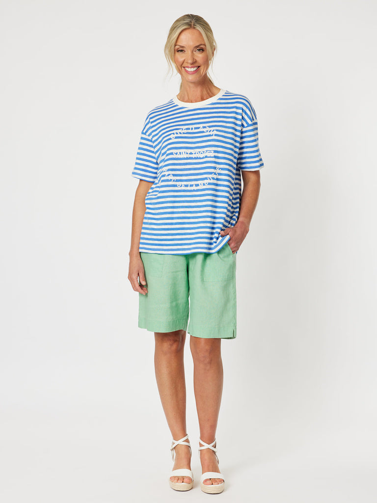 Saint Tropez Stripe Tee - Blue