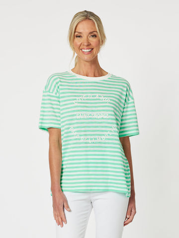 Saint Tropez Stripe Tee - Mint