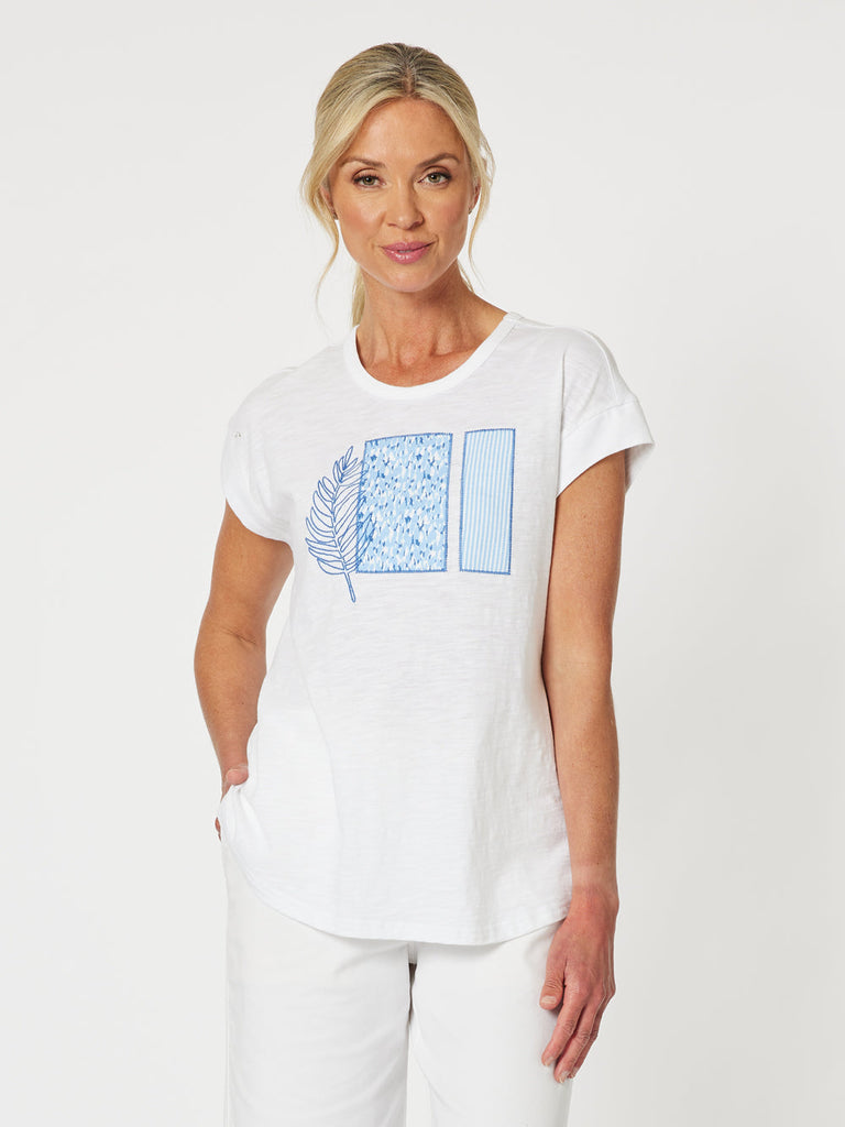 Applique Tee - White