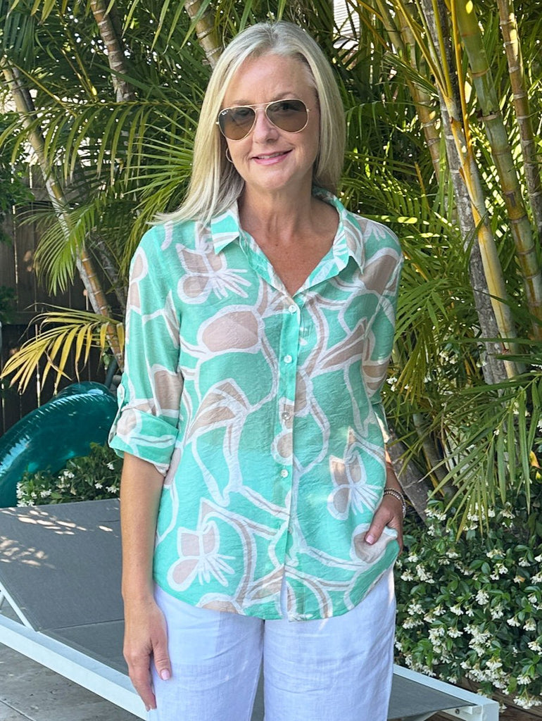 Noosa Beach Shirt - Mint