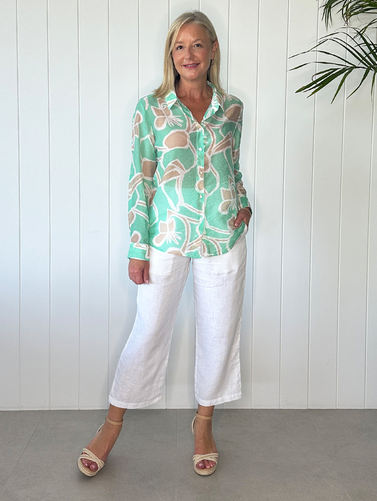 Noosa Beach Shirt - Mint