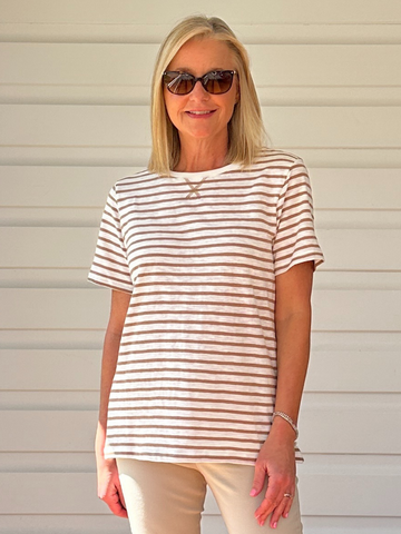 Classic Stripe Tee - Natural