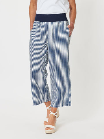 Stripe Beach Pant - Navy