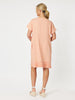 Ruffle Hem Linen Dress - Mandarine