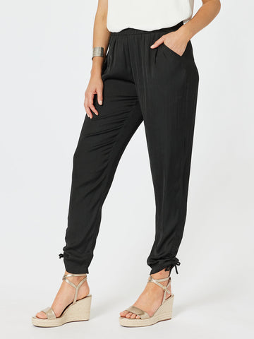 Traveller Luxe Side Tie Pant - Black