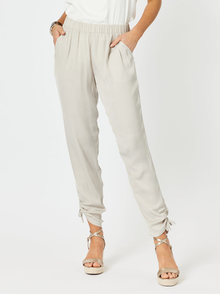 Traveller Luxe Side Tie Pant - Champagne