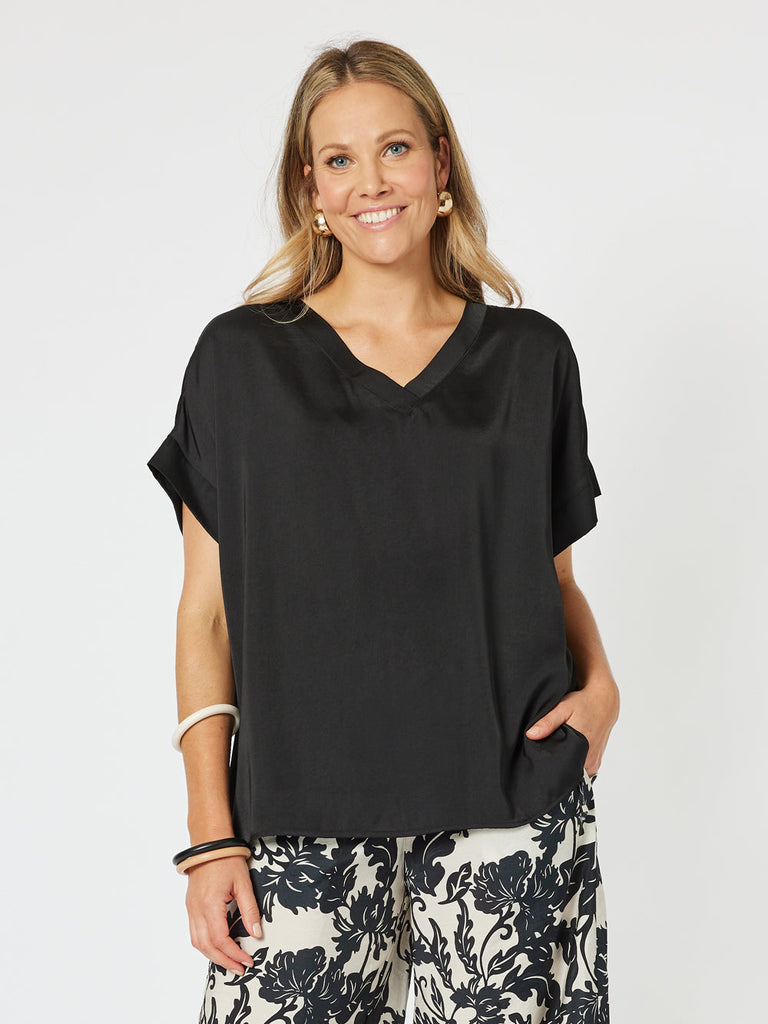 Louvre Luxe Top - Black