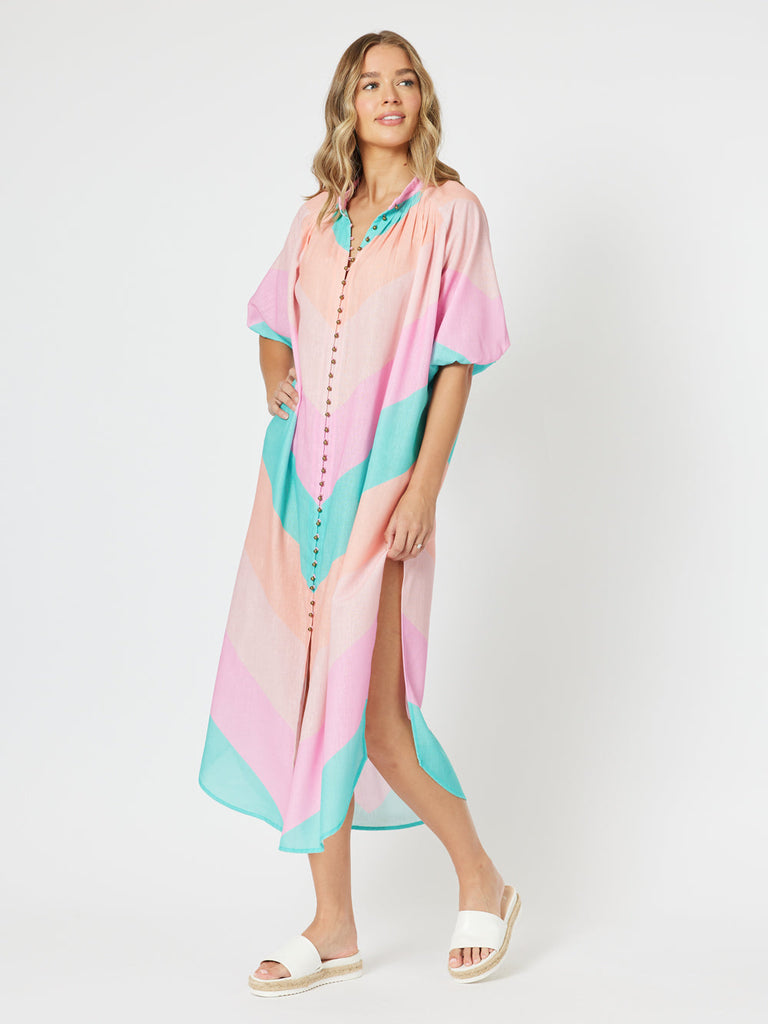 Gelato Button Down Dress - Multi