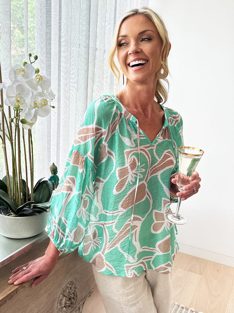 Noosa Beach Top - Mint