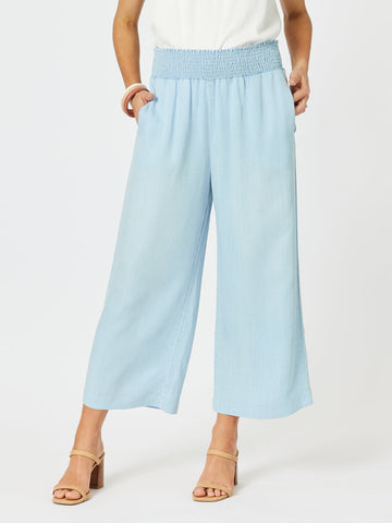 Harlow Wide Leg Pant - Blue