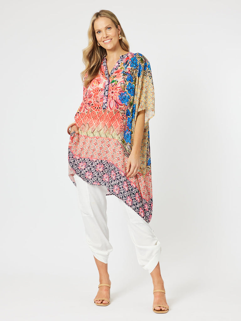 Sorrento Brights Oversize Top - Multi