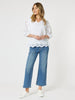 Hudson High Rise Wide Leg Jean - Denim